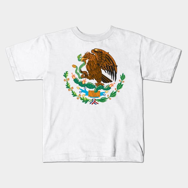 Mexican Flag - Bandera de mexico Kids T-Shirt by verde